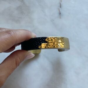 Rustic Cuff Black and Gold